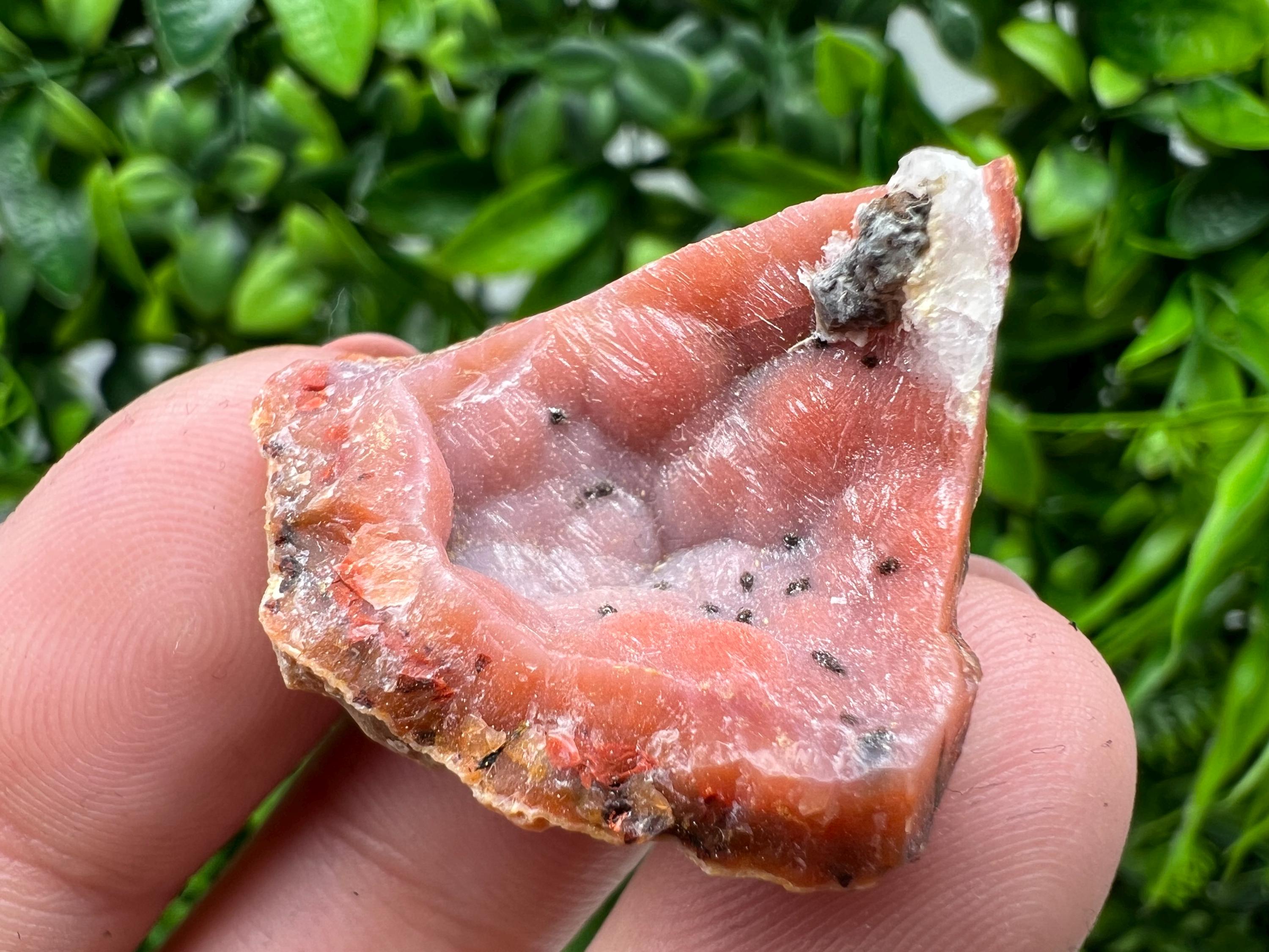Red Chalcedony Crystal, Moroccan Mineral Specimen, Souvenir Gift