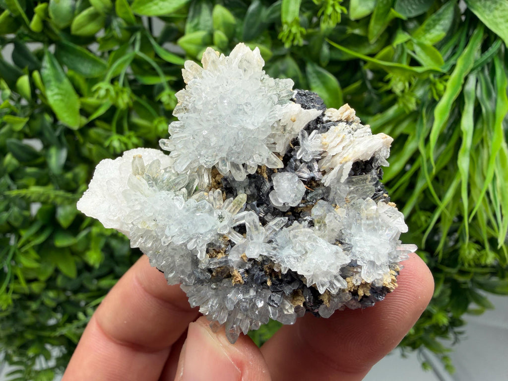 Chalcopyrite Galena Sphalerite Calcite on Quartz, Madan Bulgaria Mineral Specimen