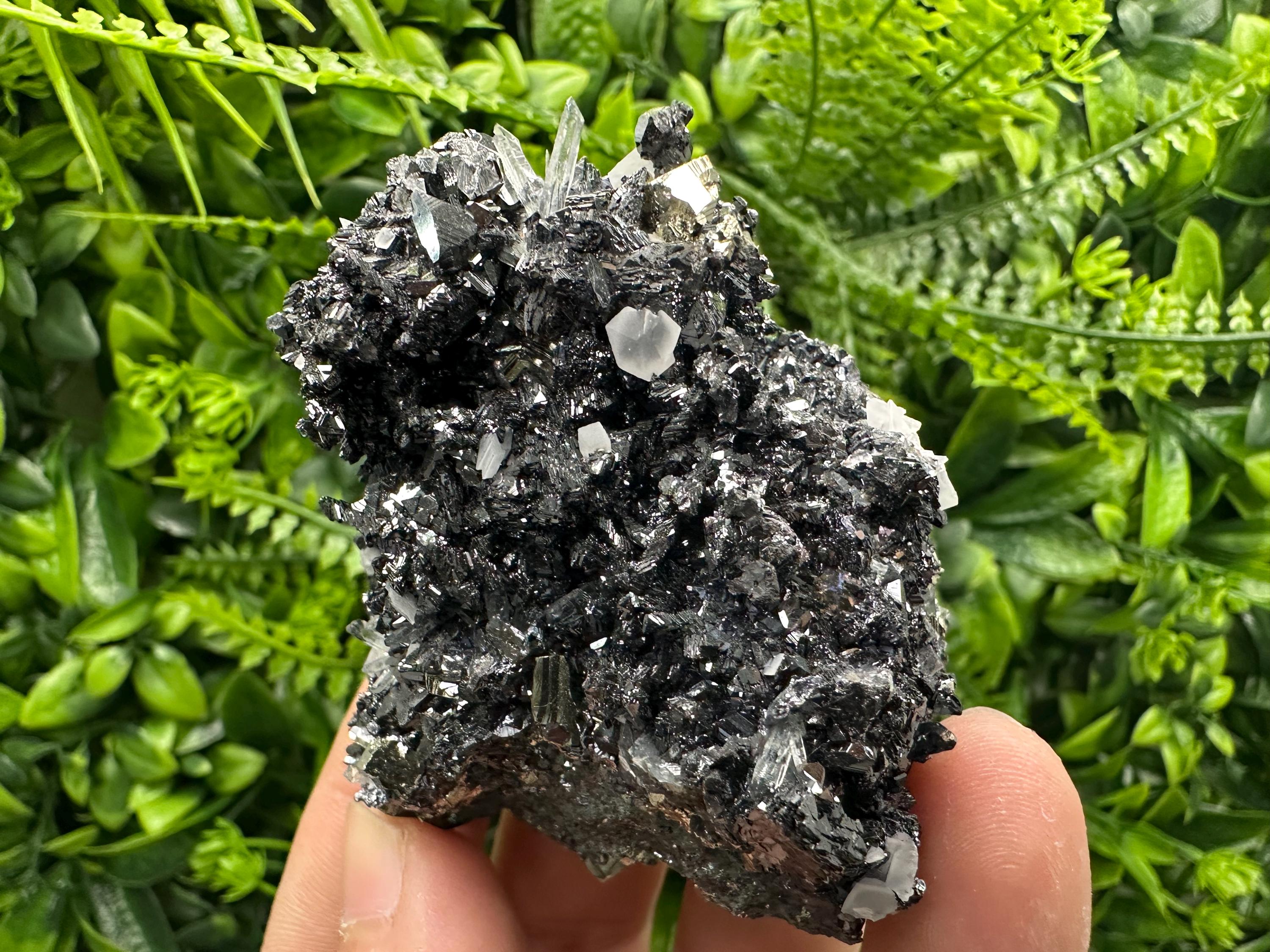 Sphalerite Pyrite Quartz Calcite Crystal Specimen, Borieva Mine, Bulgaria