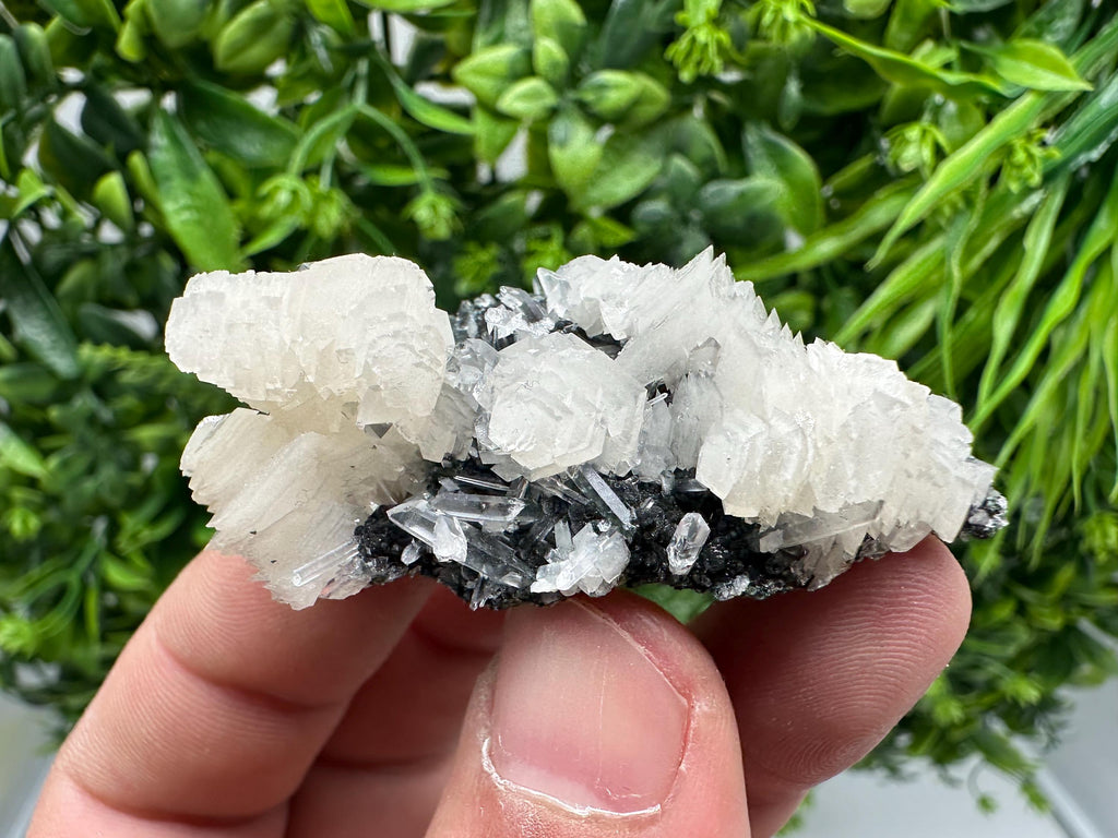Borieva Mine Quartz Crystal, Calcite, Pyrite Specimen, Home Decor