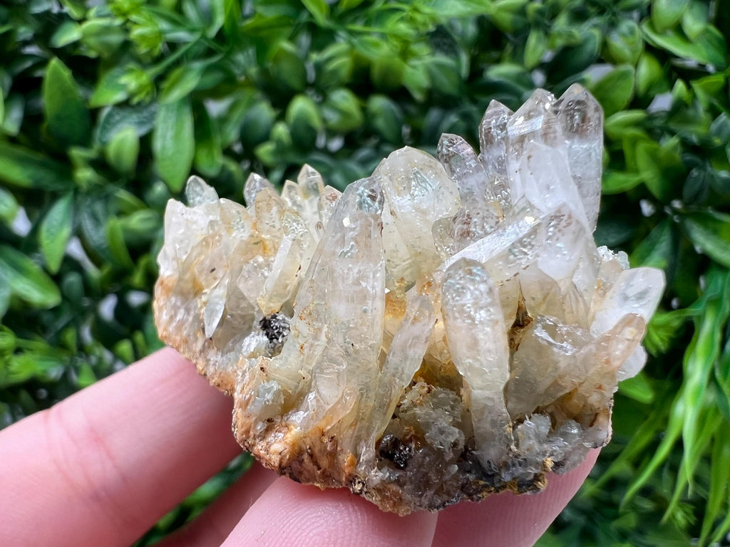 Bulgarian Quartz Mineral Specimen: Iron Oxide Limonite Inclusion