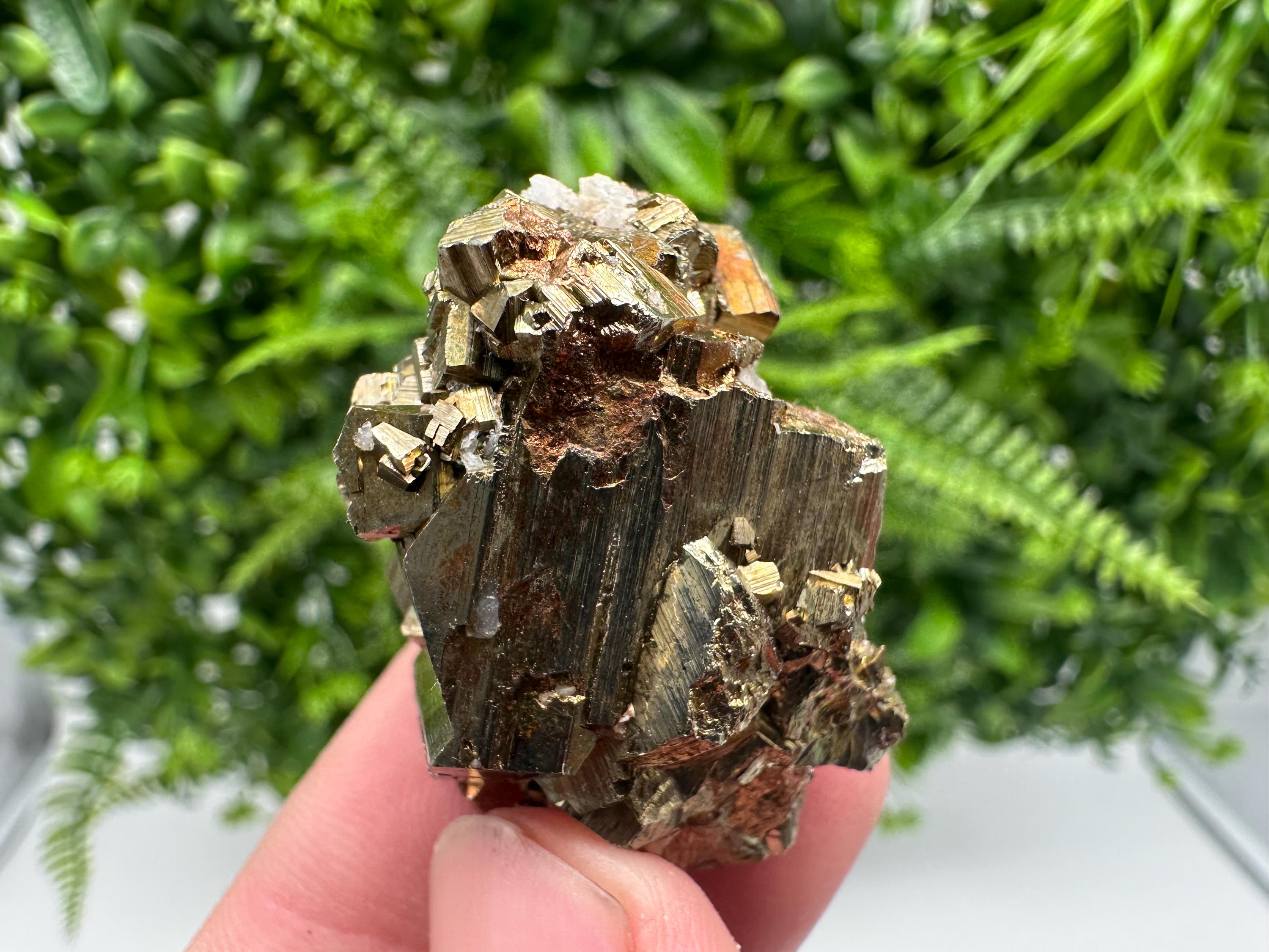 Rainbow Pyrite Cluster: Bulgarian Mineral Specimen, Home Decor Gift