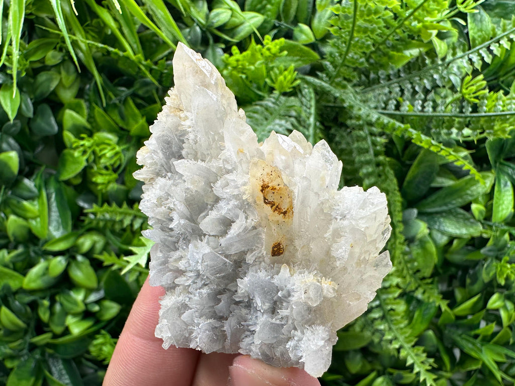 Limonite Coated Quartz Crystal: Natural Mineral Home Decor