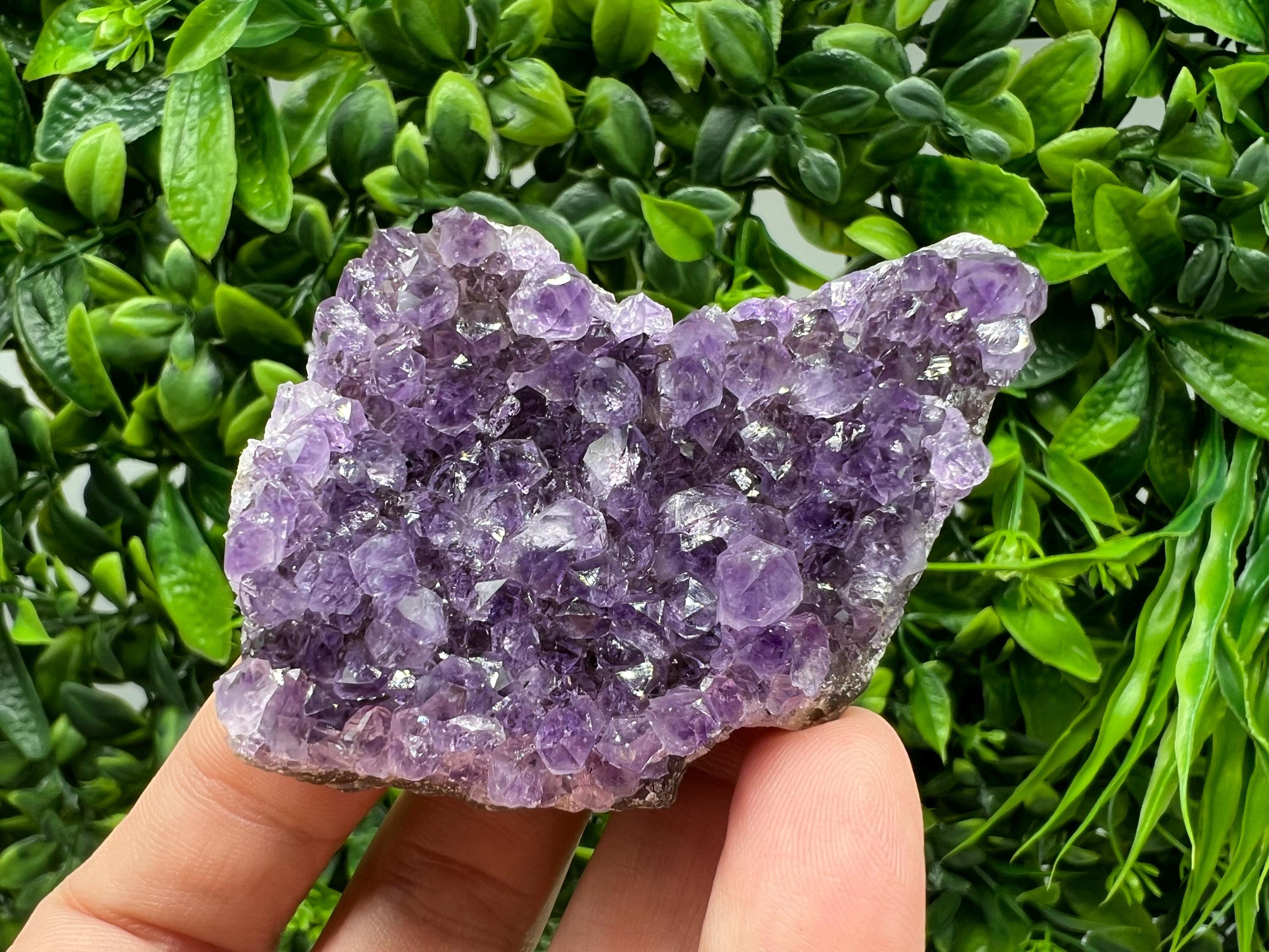 Natural Purple Amethyst Cluster, Uruguay Crystal, Home Decor