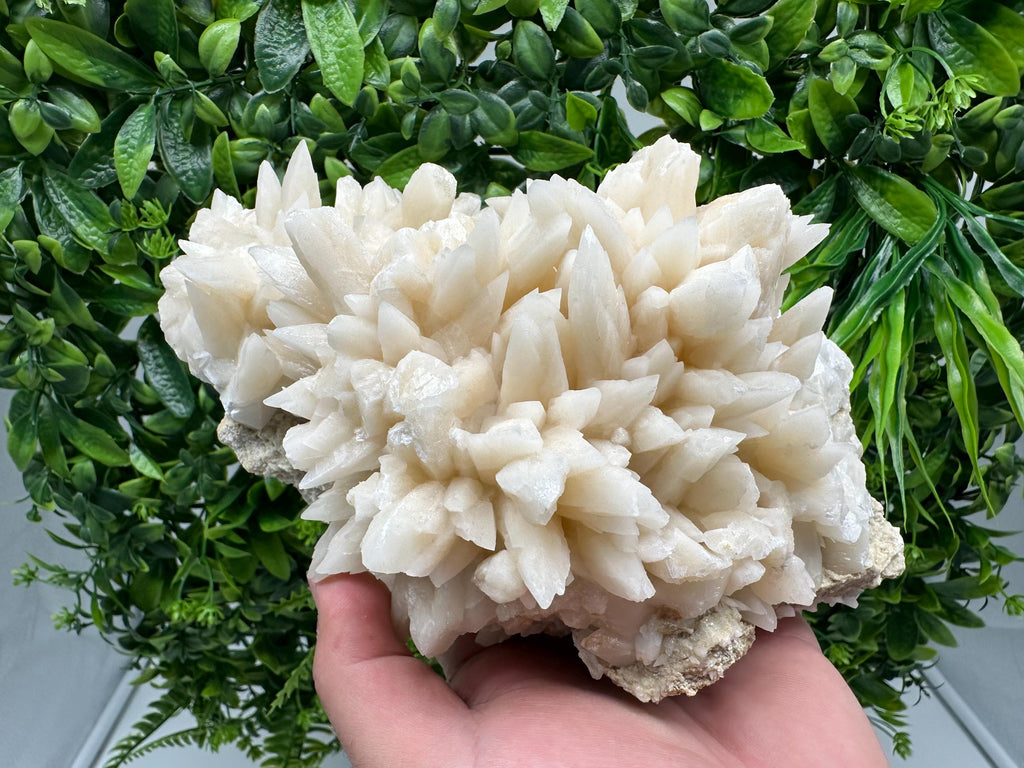 Calcite on Aragonite Crystal Cluster - Djurcovo Mine, Bulgaria