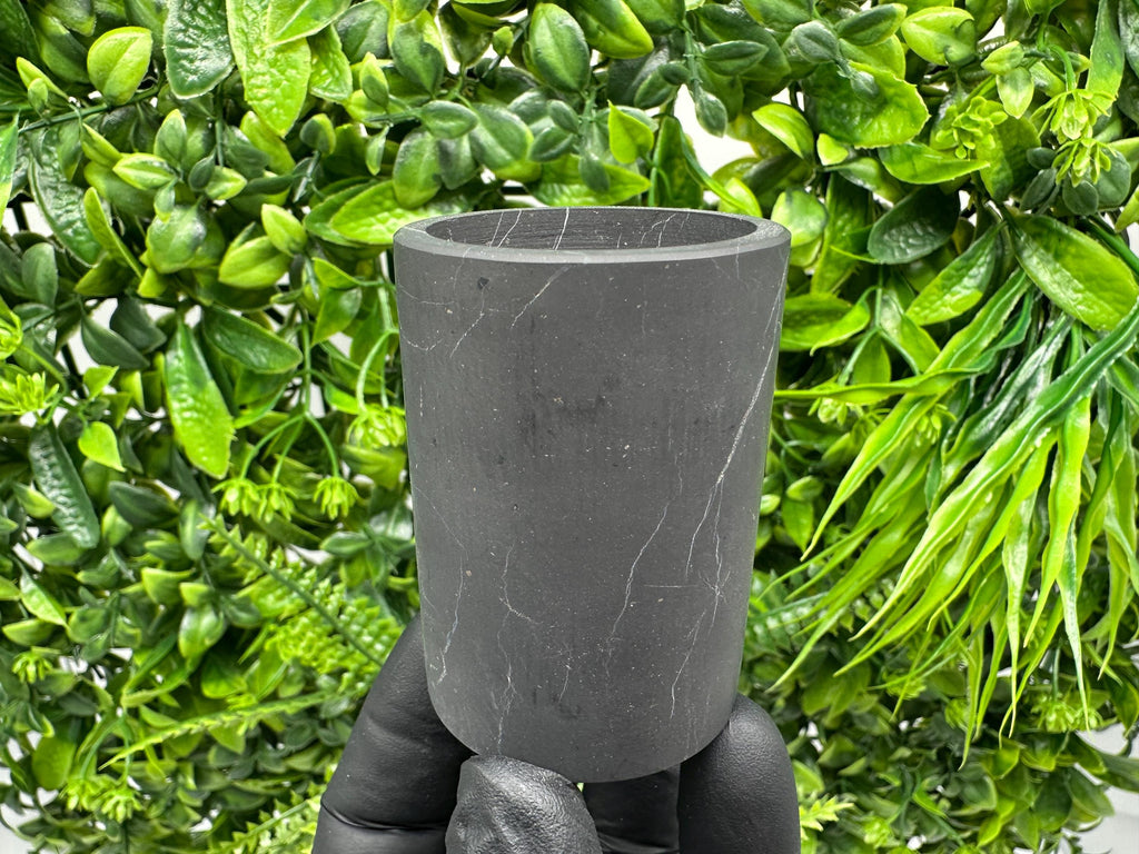 Shungite Cup (60mm): Unpolished Stone, Healing Chakra