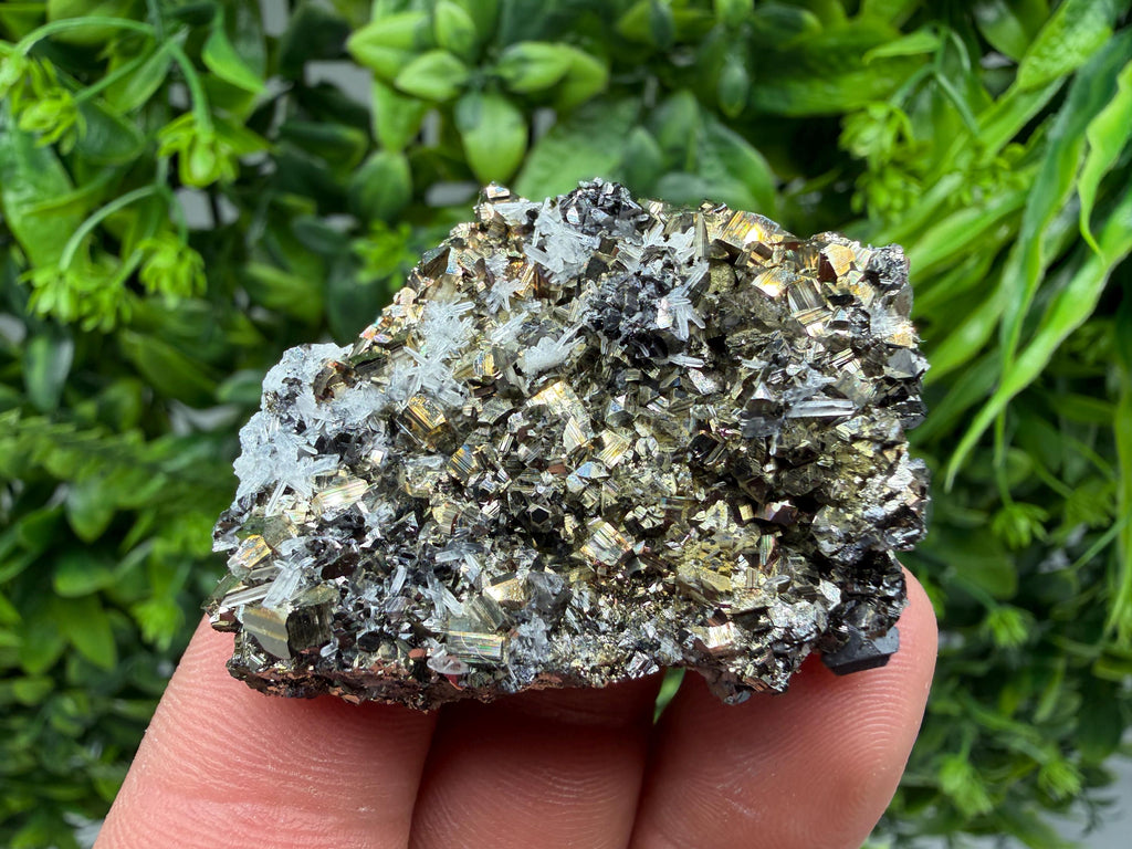 Pyrite Sphalerite Quartz Calcite Mineral Specimen, Krushev dol Mine