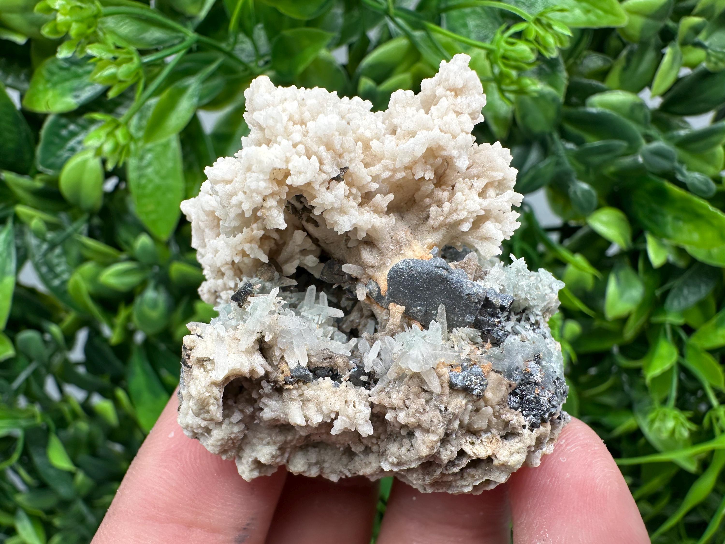 Rare Calcite Galena Mineral Specimen, Madan Bulgaria Crystal Decor