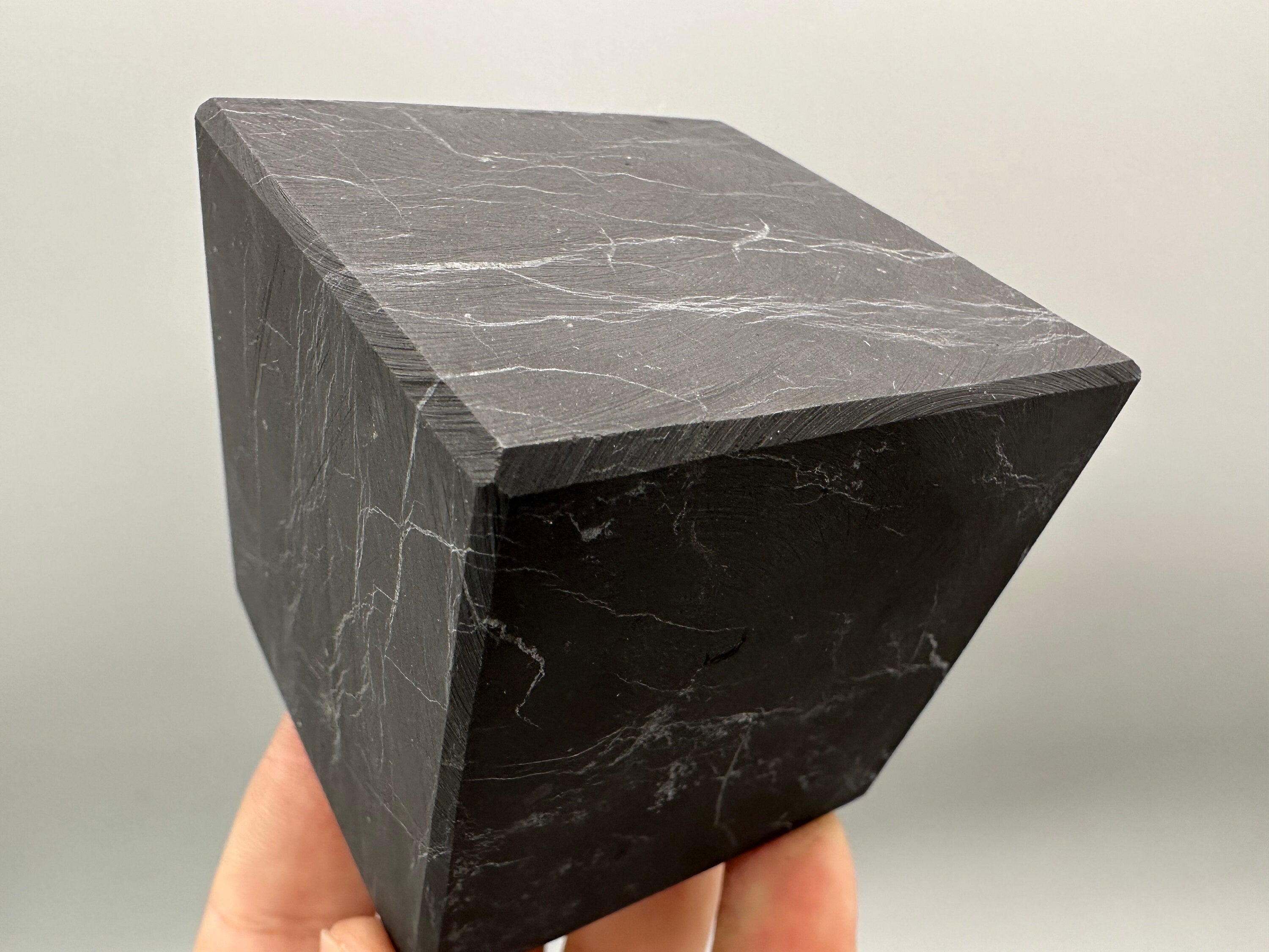 6cm Shungite Cube: EMF & 5G Protection, Healing Crystal