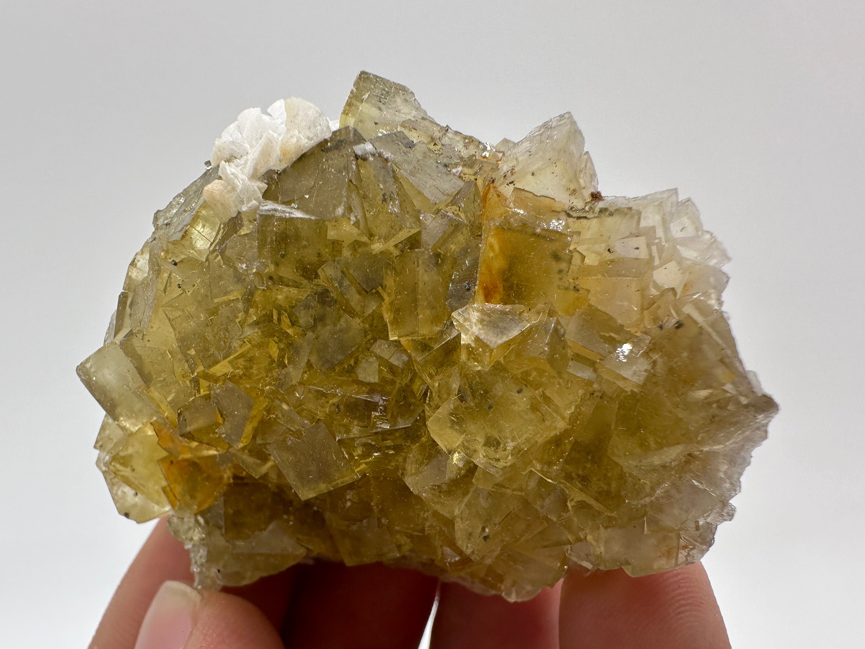 Spanish Yellow Fluorite Specimen, Crystal Collection (5.5/3.5/5.5cm)