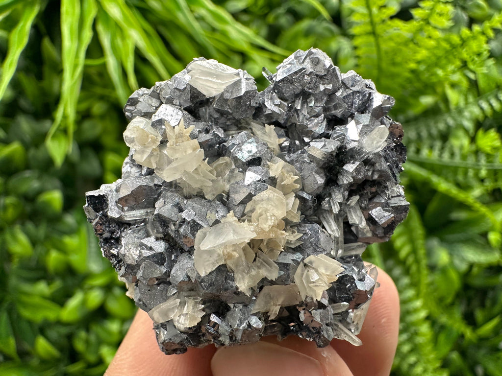 Galena Quartz Calcite Cluster, Bulgaria Mineral Specimen