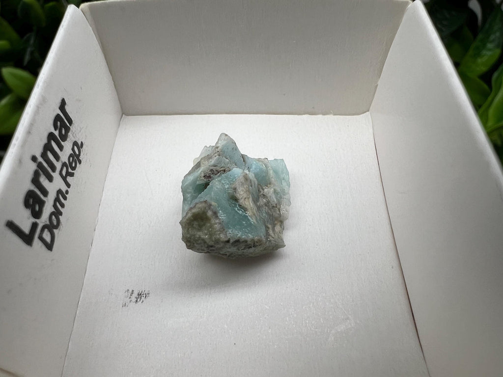 Rare Raw Larimar Mineral Specimen, Dom. Rep. Crystal (20/15 mm)