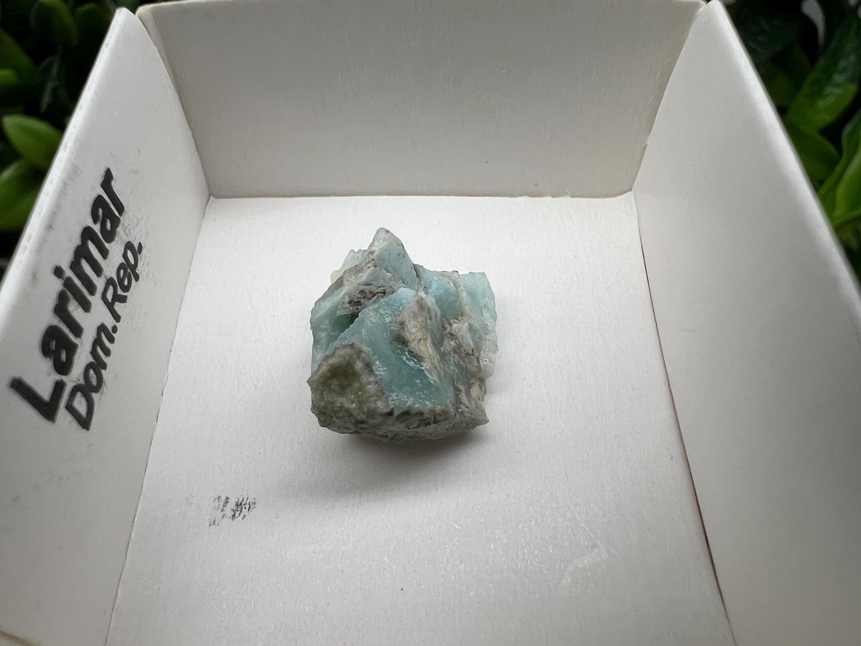 Rare Raw Larimar Mineral Specimen, Dom. Rep. Crystal (20/15 mm)