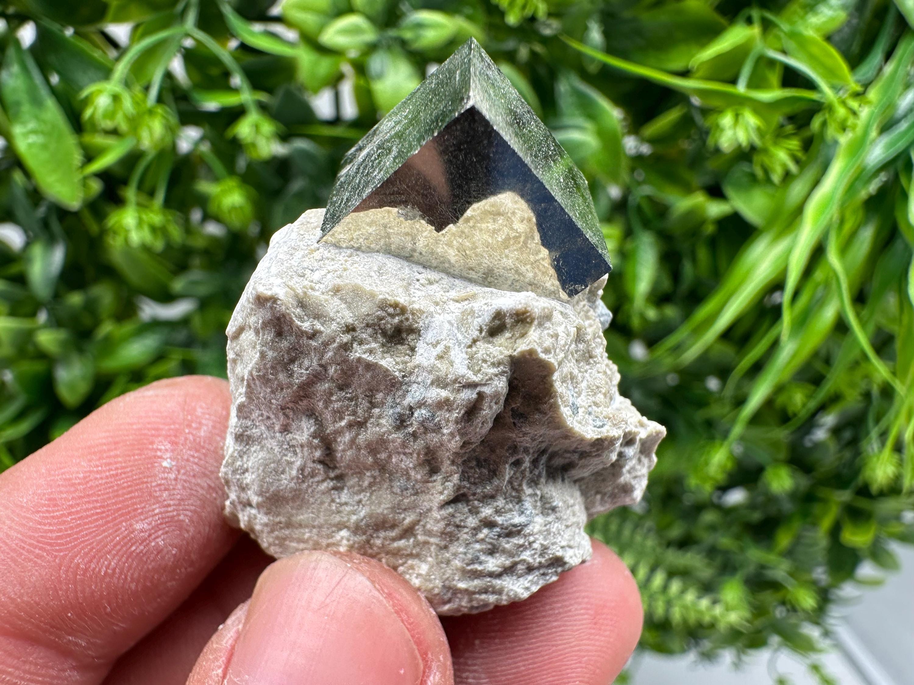 Large Pyrite Cube on Matrix, Navajun Spain, Home Decor Stone