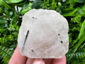Polished Quartz Slab with Black Tourmaline Crystal