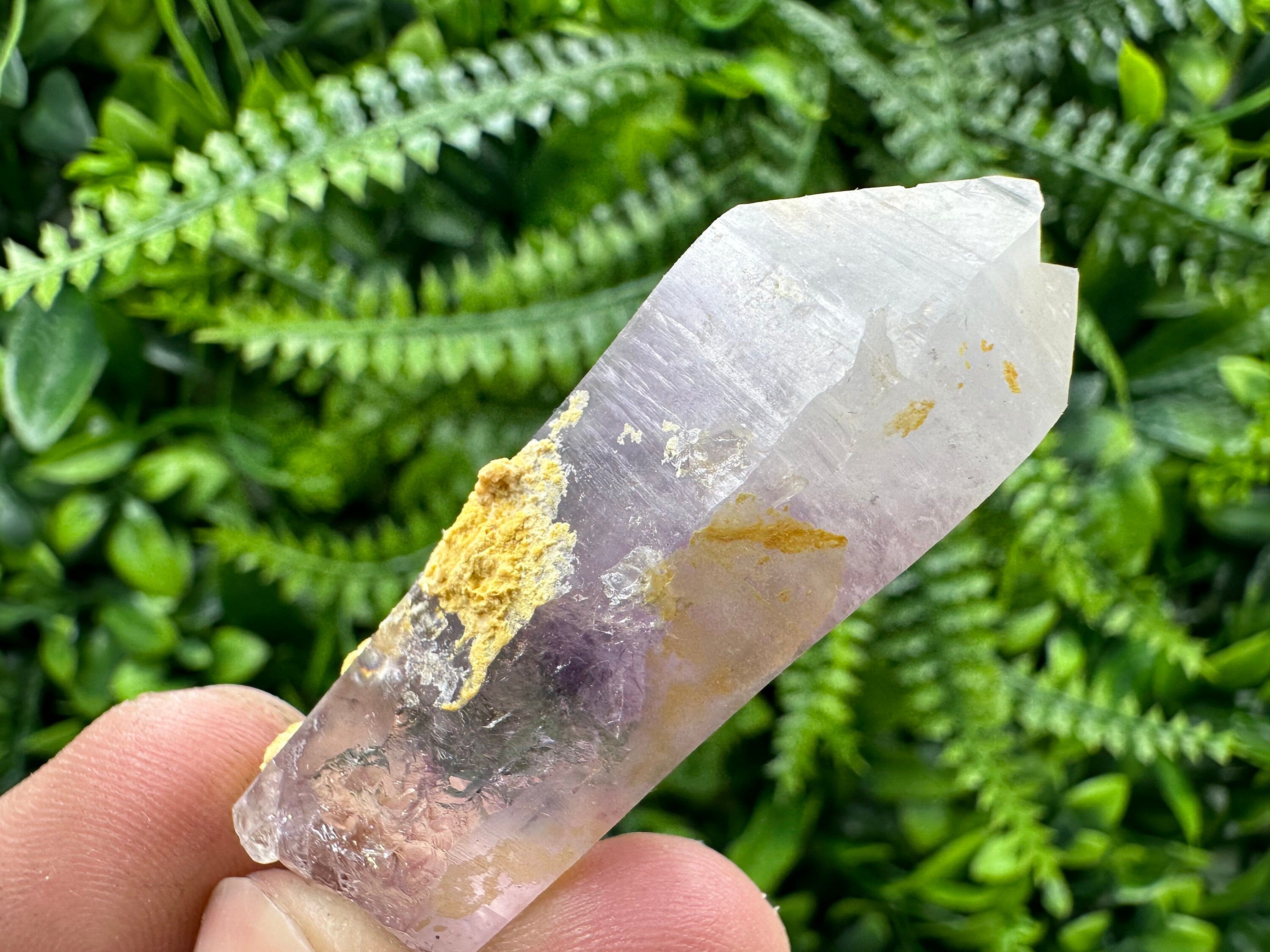 Amethyst Phantom Crystal, Cérusite Inclusions, Collectors Specimen