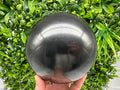 Large 15cm Shungite Sphere: Polished EMF Protection Crystal
