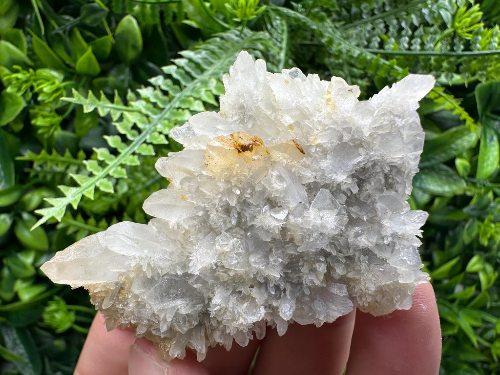 Limonite Coated Quartz Crystal: Natural Mineral Home Decor