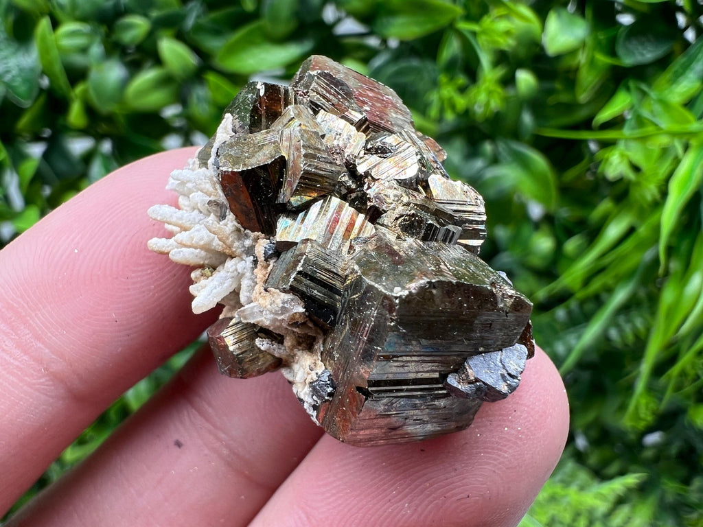 Wonderful Rainbow Pyrite whit Calcite,natural minerals souvenir Crystal,collection stone,rare minerals,home decor,Borieva Bulgaria