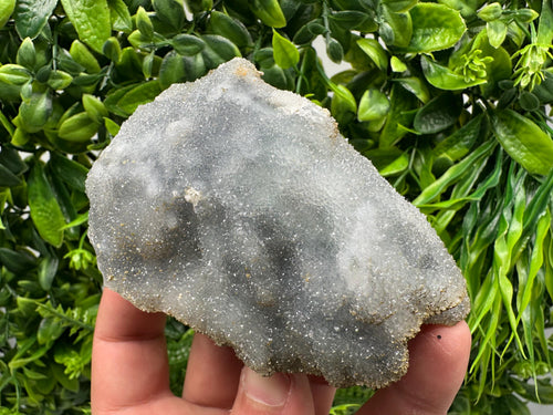 Blue Chalcedony Quartz with Chlorite Inclusions, Bulgaria Mineral Specimen
