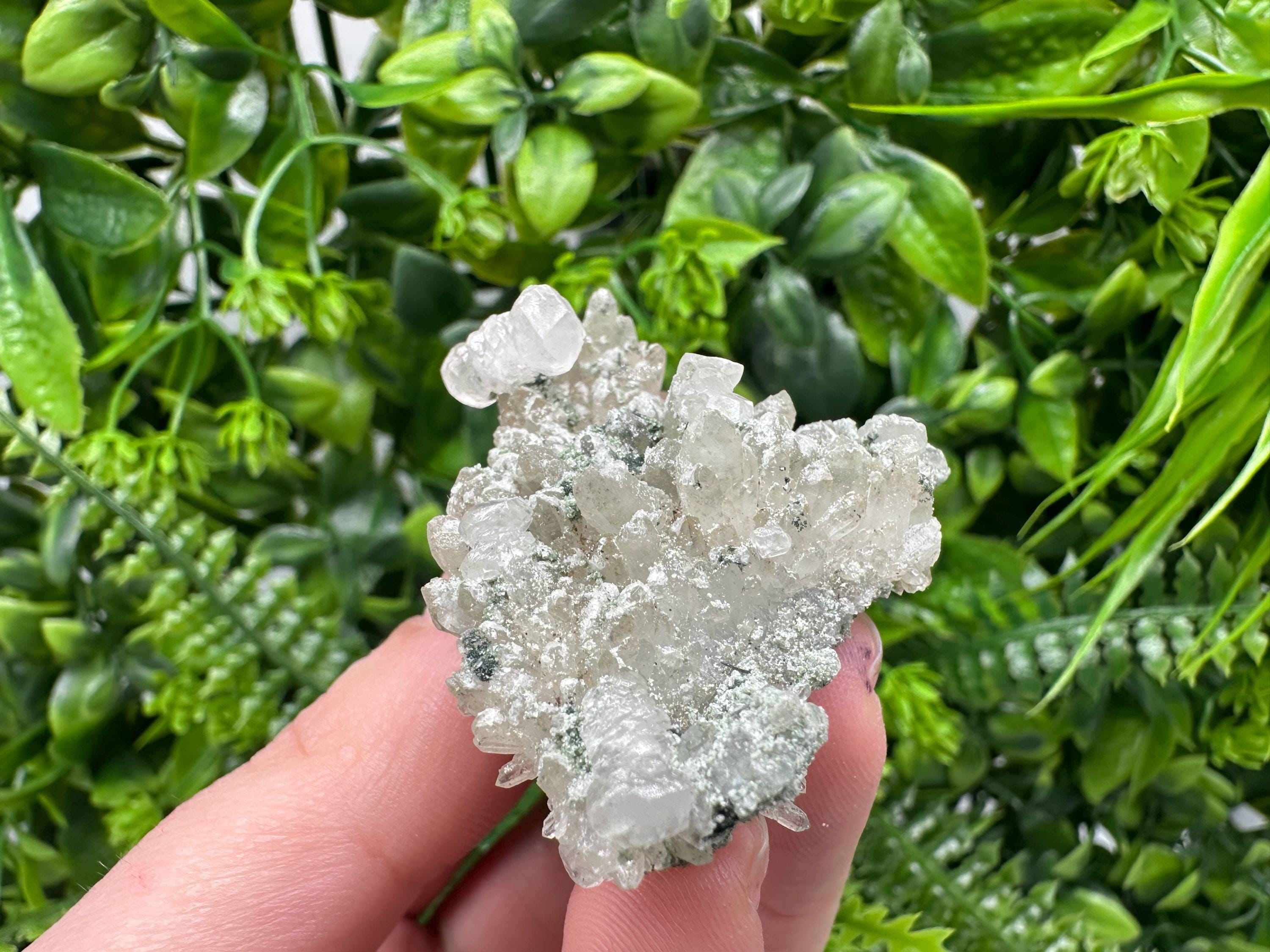 Transparent Quartz on Chlorite Matrix, Madan Bulgaria Mineral Specimen