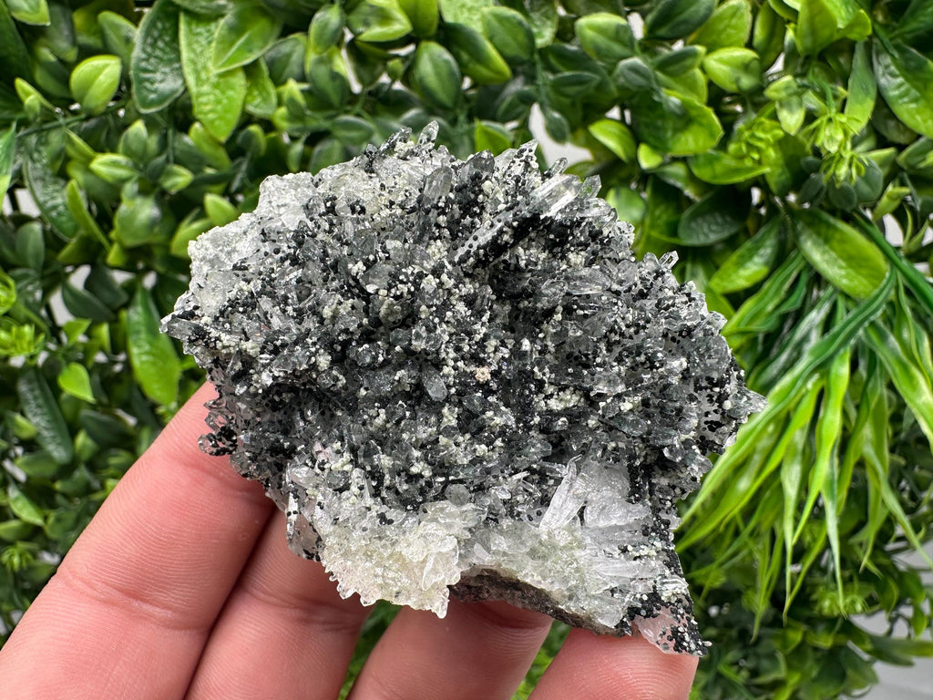 Chlorite Quartz Mineral Specimen, Bulgaria Crystal Decor