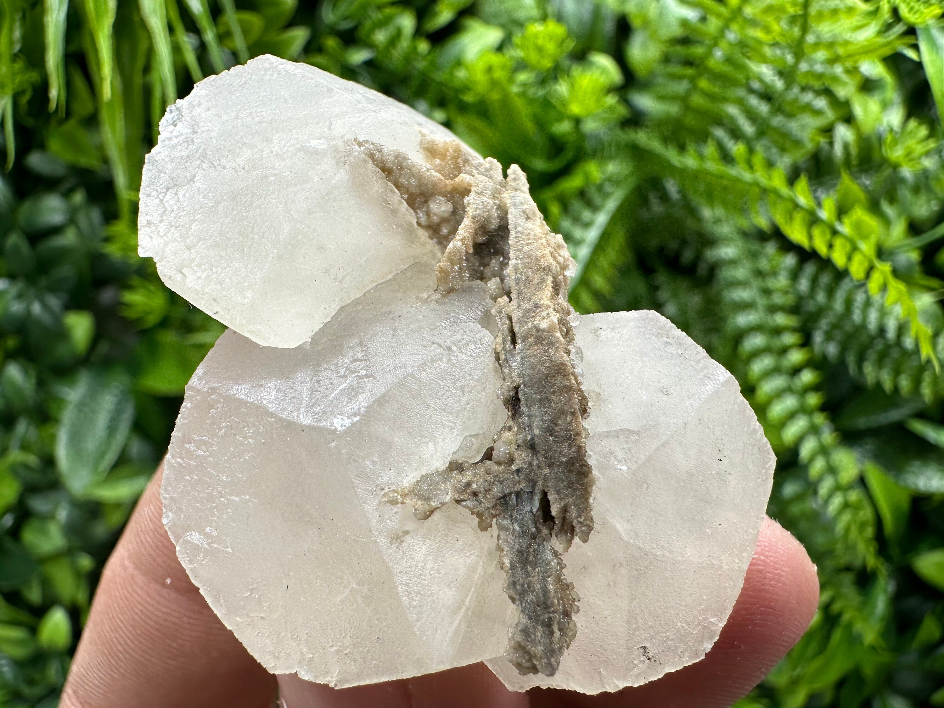 White Calcite on Matrix: Madan Bulgaria Crystal Mineral
