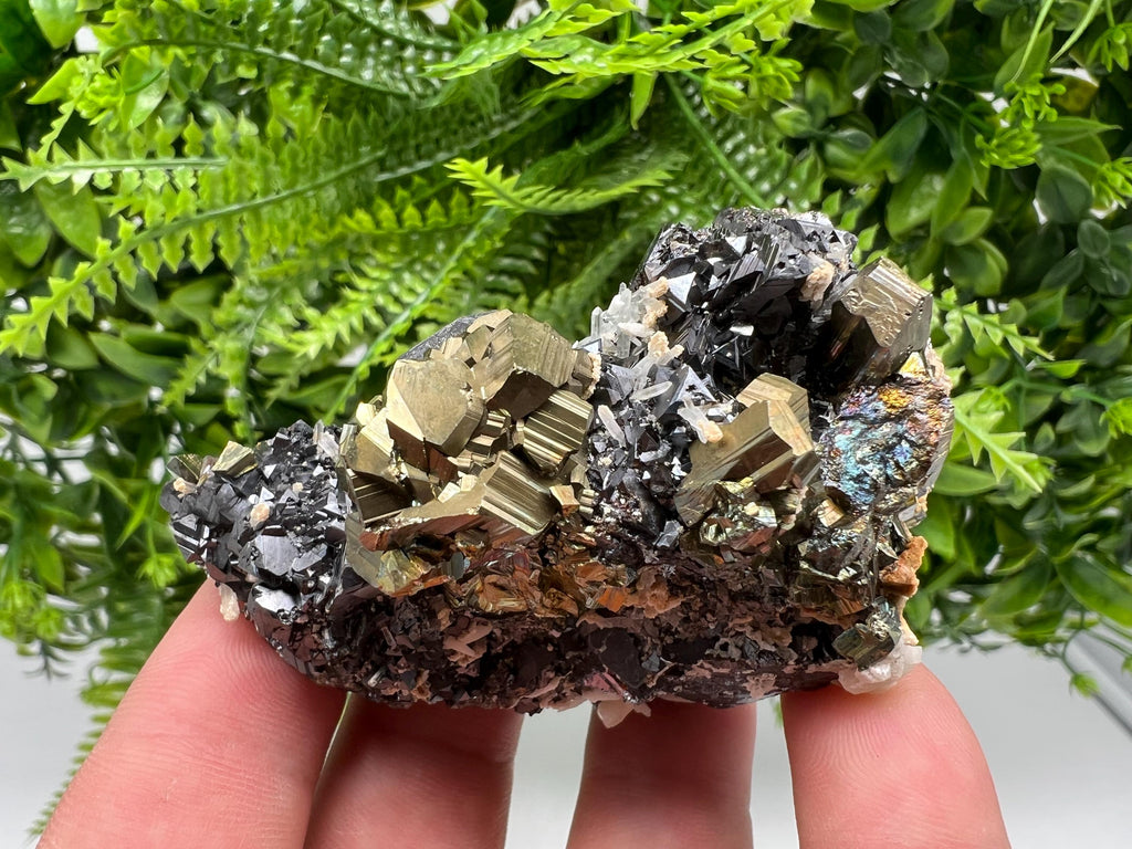 Rainbow Pyrite Siderite Mineral Specimen: Madan Bulgaria Collectible