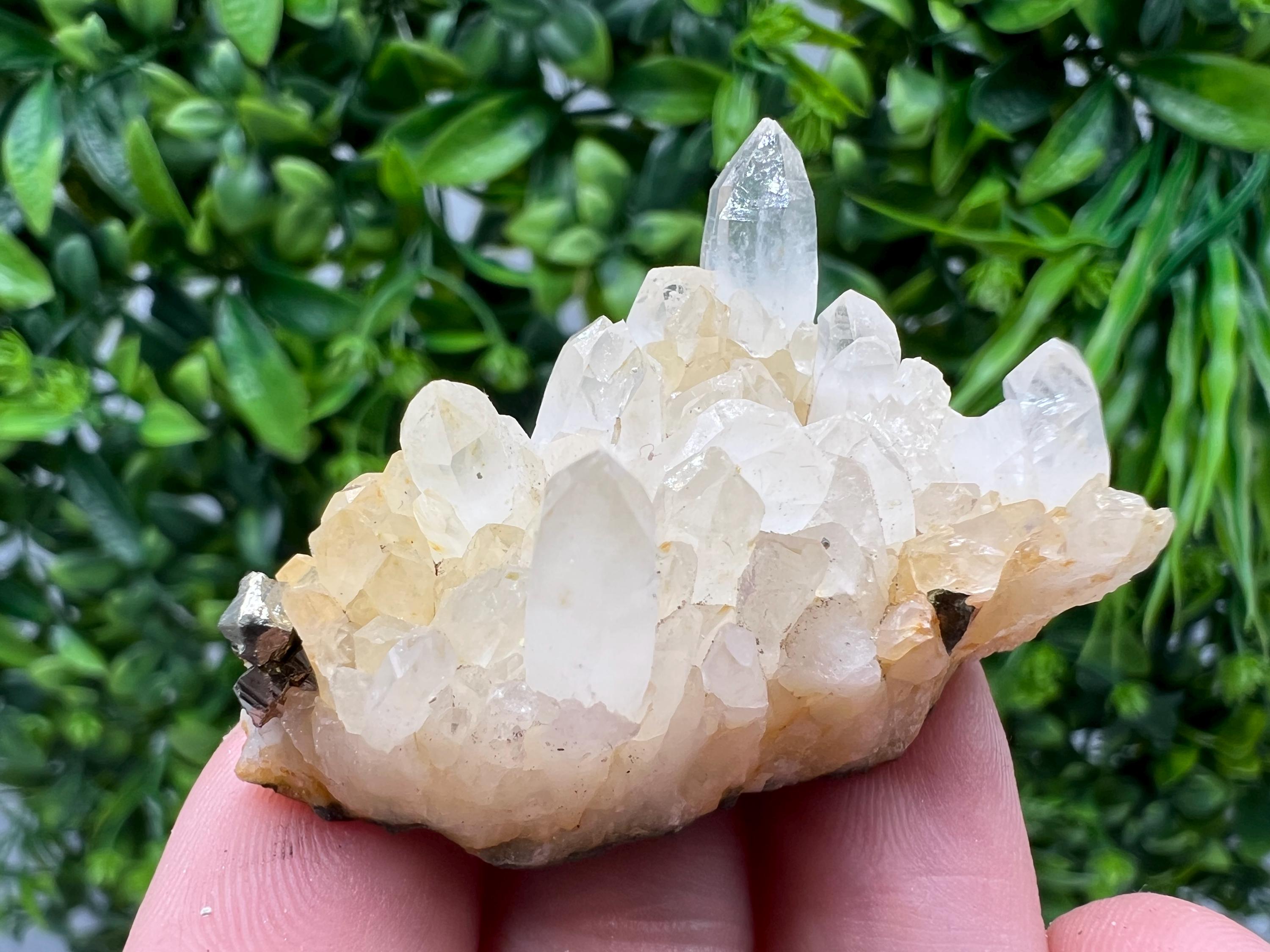 Bulgarian Quartz Mineral Specimen: Iron Oxide Limonite Inclusion