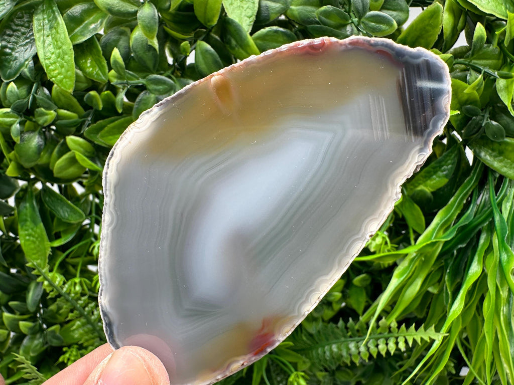 Large Polished Agate Slice: Spiritual Healing Crystal Coaster