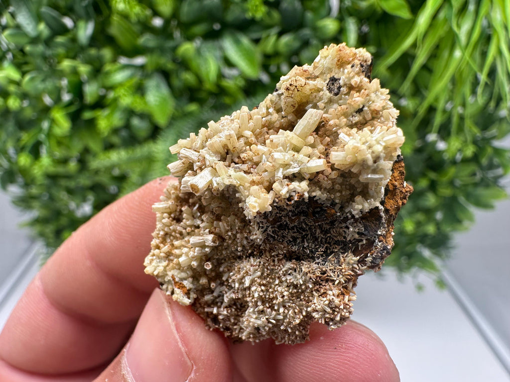 Rare Green Pyromorphite with Hematite on Quartz - Madjarovo Mine