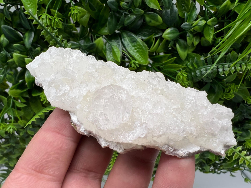 Transparent Apophyllite on Chalcedony, India Minerals Specimen