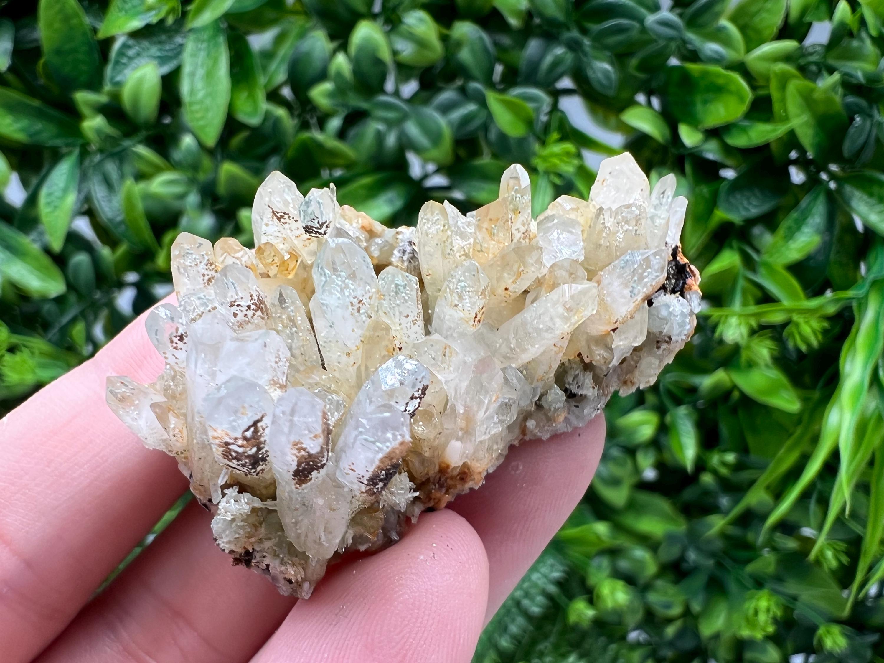 Bulgarian Quartz Mineral Specimen: Iron Oxide Limonite Inclusion