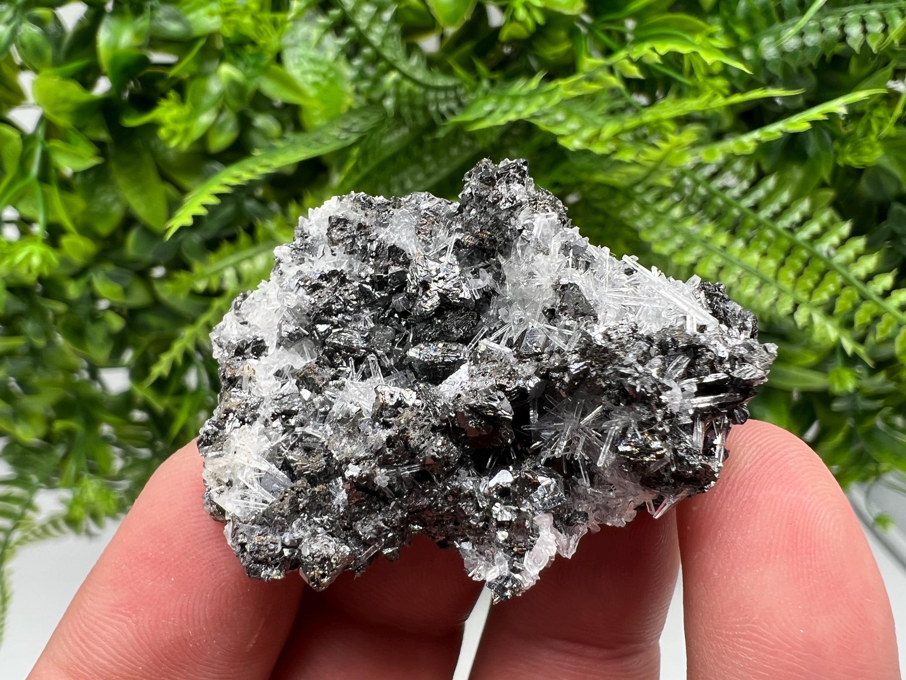 Calcite Sphalerite Galena on Quartz, Borieva Mine Mineral Specimen