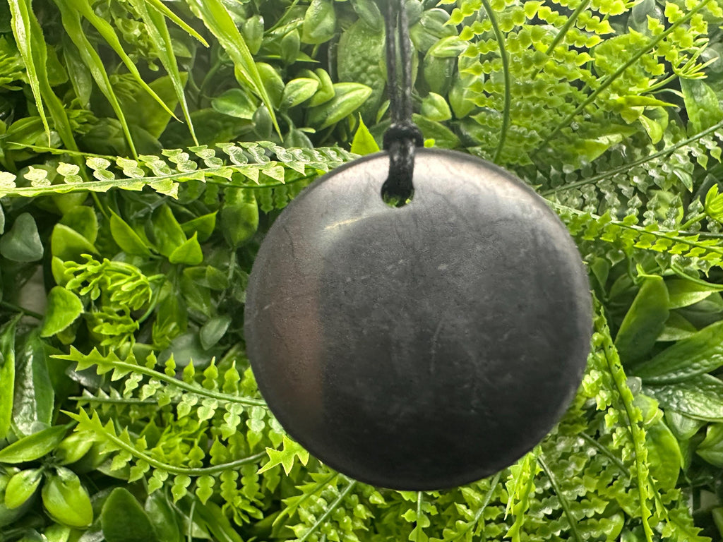 Shungite Flower of Life Pendant: EMF Protection Necklace