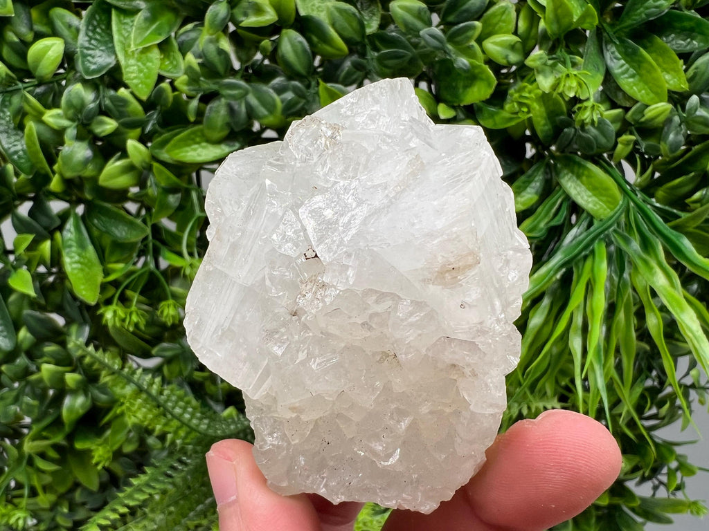 Transparent Apophyllite on Chalcedony, India Mineral Specimen