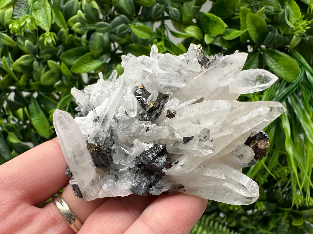 Wonderful Sphalerite Chalcopyrite on  Quartz whit Galena feom 9 th September mine,Bulgaria,natural,collection mineral specimen,gift