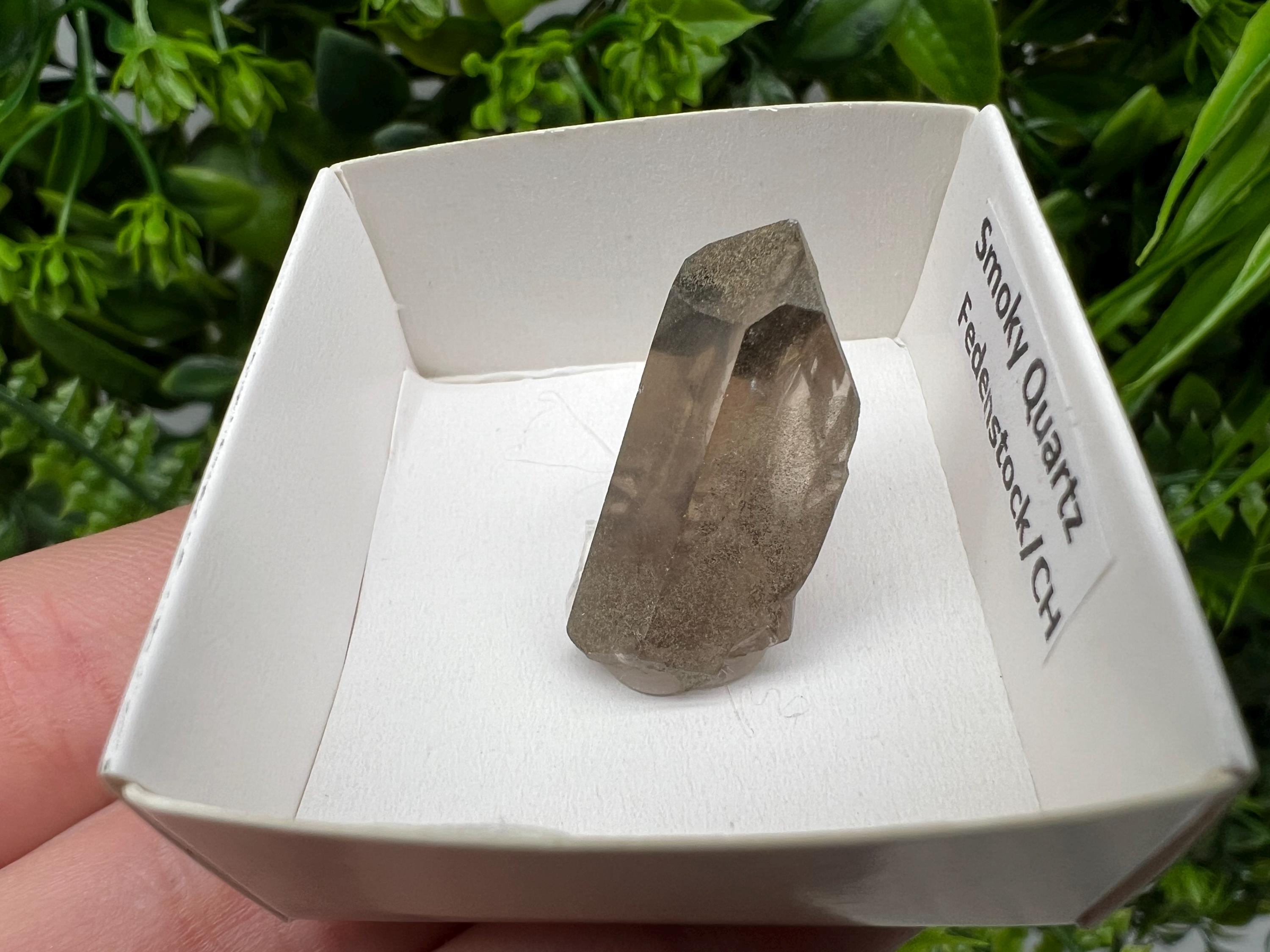 Rare Fedenstock Smoky Quartz Point, Switzerland Mineral Specimen (25MM)