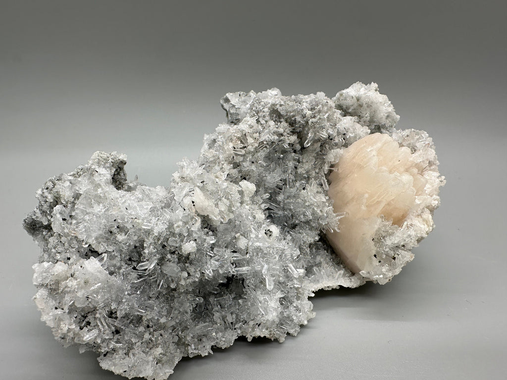 Calcite on Quartz Specimen, Borieva Mine, Bulgaria