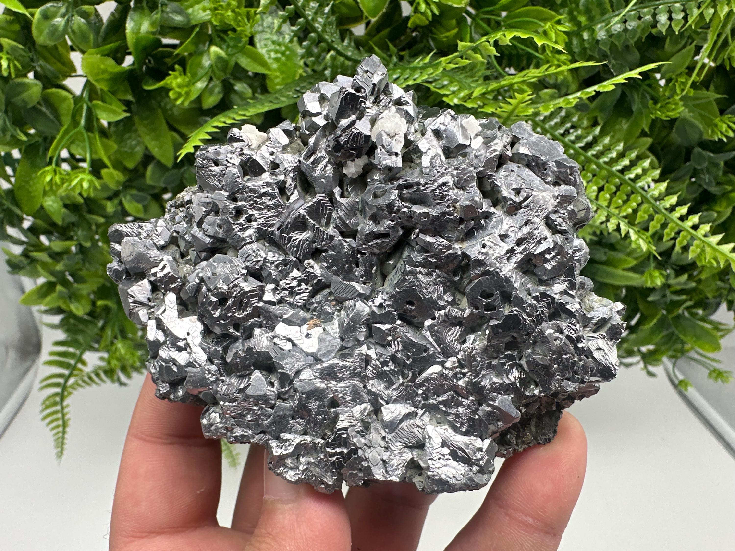 Skeletal Galena Specimen: Mirror-Like Mineral Decor from Bulgaria