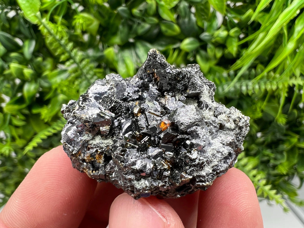 Rare Sphalerite Marmarite on Galena Quartz, Borieva Mineral Specimen