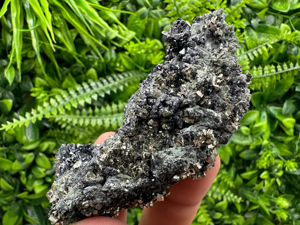 Pyrite Sphalerite Quartz Cluster with Chlorite, Bulgaria Minerals