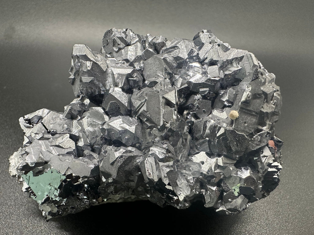 Galena Spinel Twinning with Quartz, Natural Mineral Specimen
