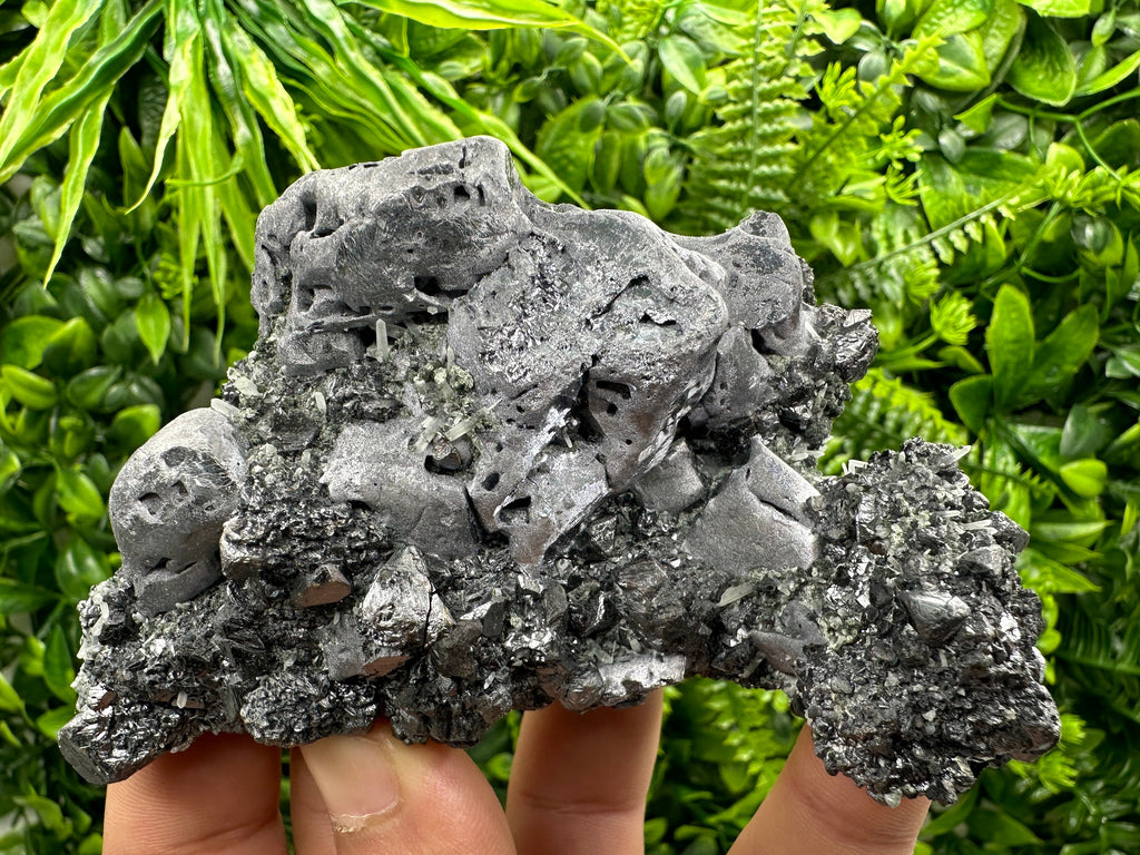 Galena on Sphalerite & Quartz: Natural Crystal Souvenir, Borieva Mine