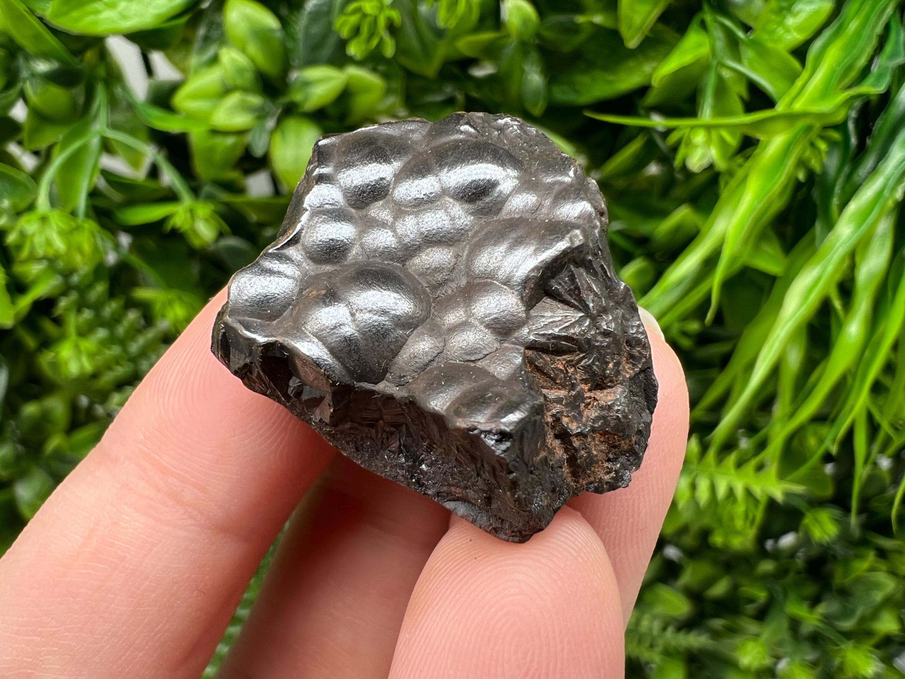 Botryoidal Black Hematite Specimen: Moroccan Crystal, Reiki Chakra Stone