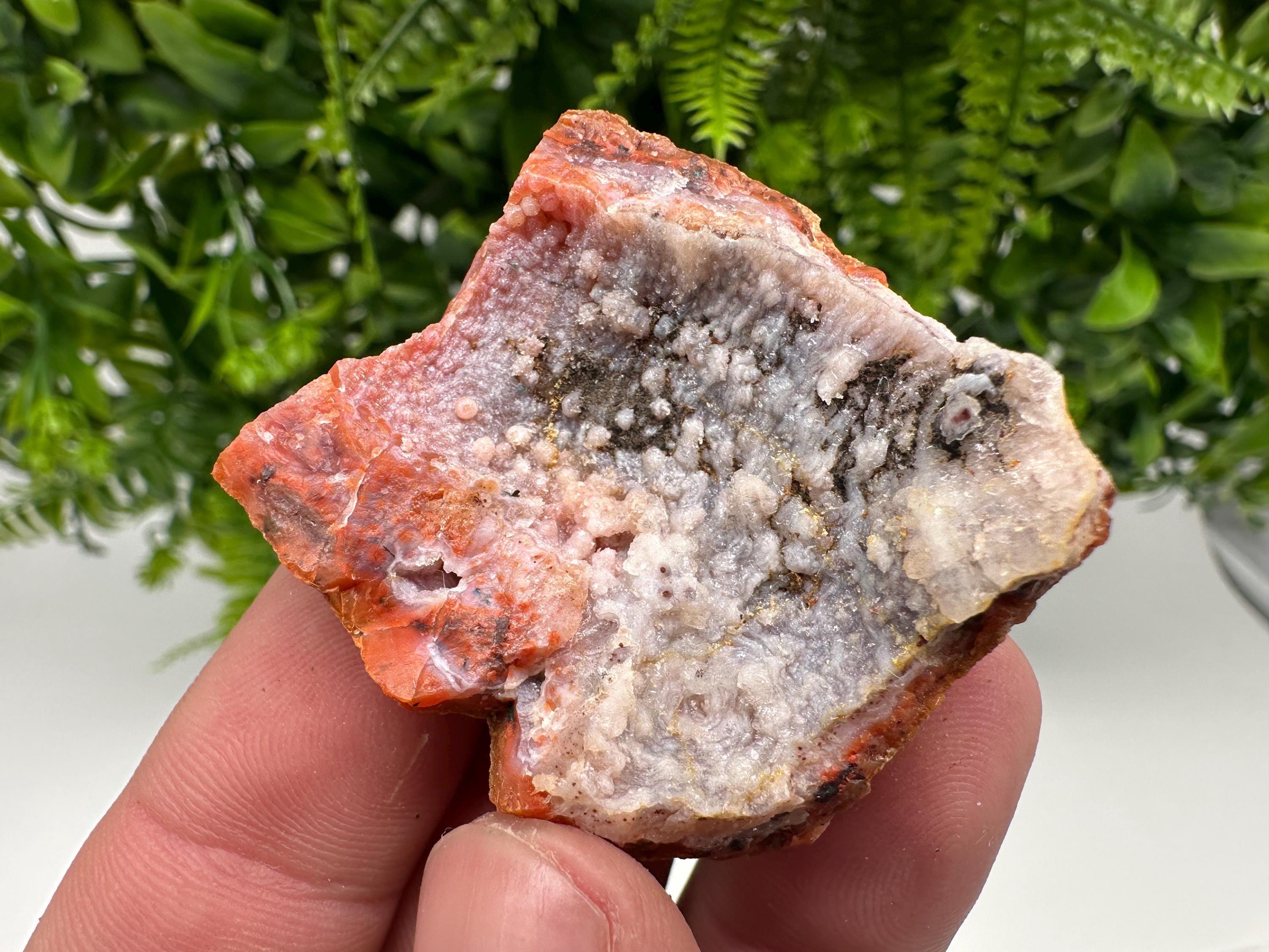 Red Chalcedony Crystal, Morocco Mineral Specimen, Souvenir Gift