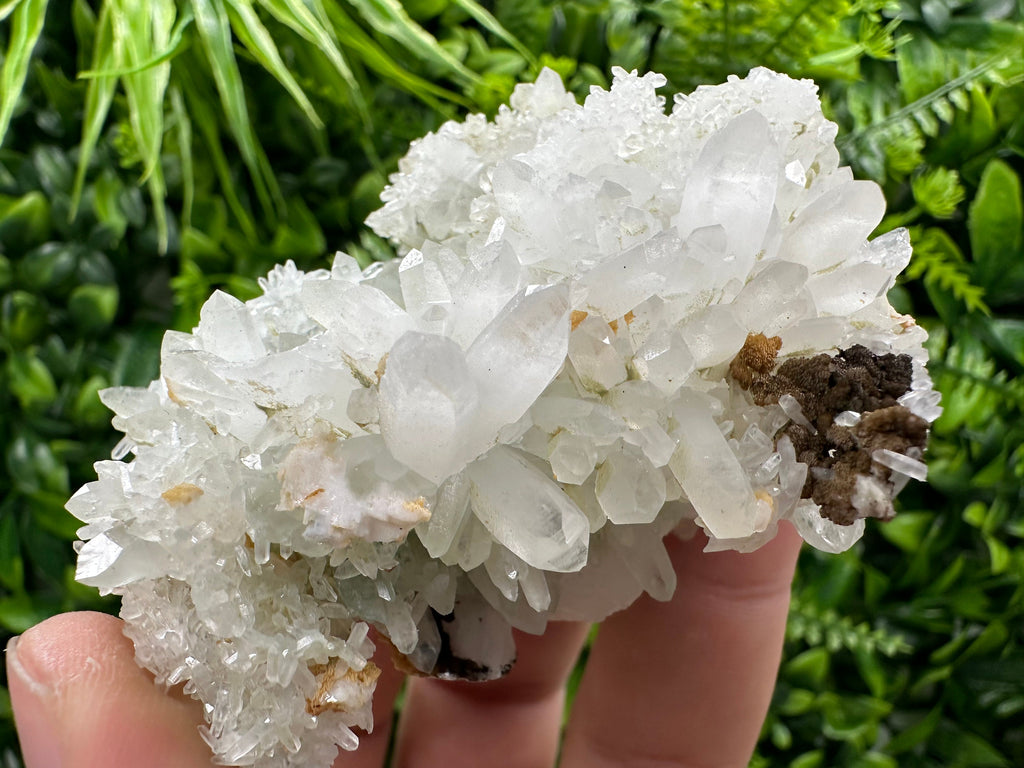 Quartz with Chlorite, Rhodochrosite and Siderite: Natural Crystal Home Decor