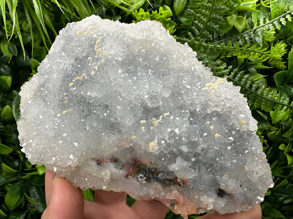 Chlorite Chalcedony Quartz Cluster, Madan Bulgaria Mineral Specimen