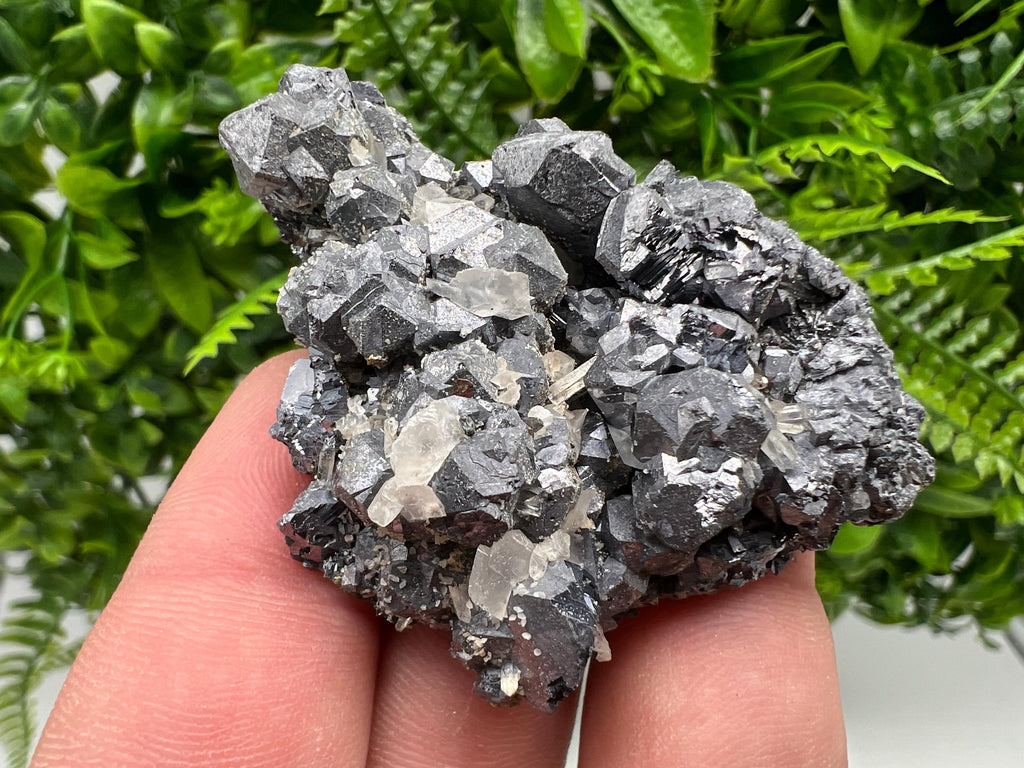 Galena Chalcopyrite Cluster on Calcite Quartz, Bulgaria Mineral Specimen