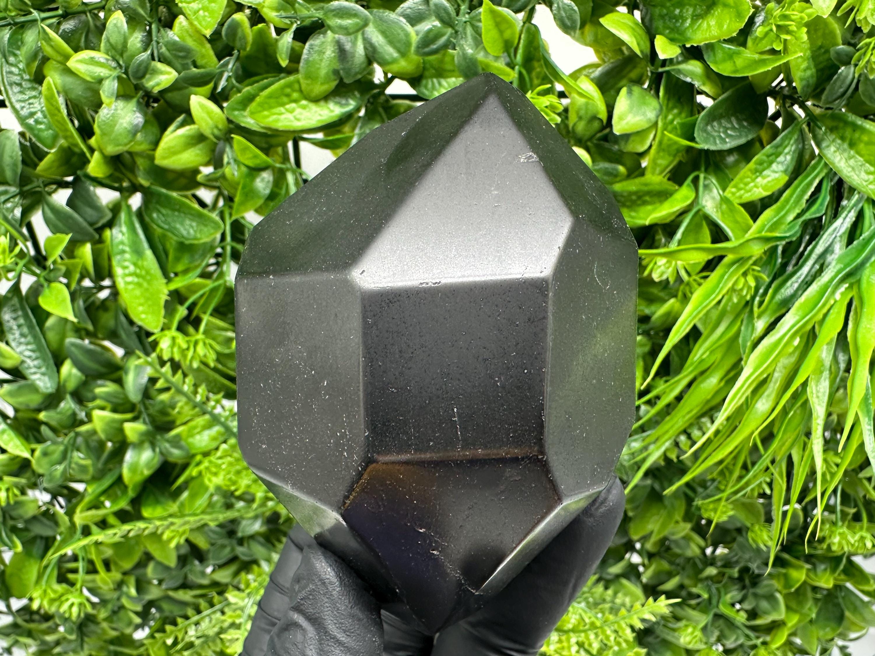 Polished Free-Form Shungite Crystal: EMF Protection Stone